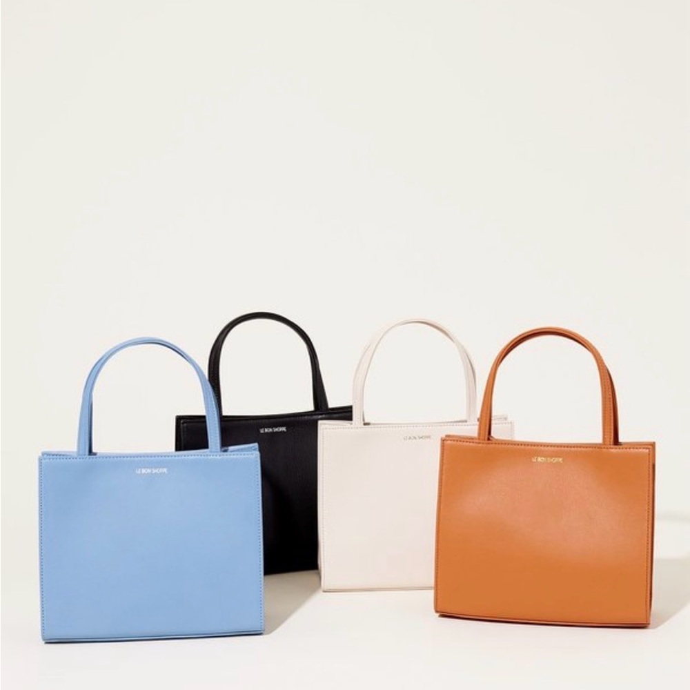 Le Bon Shoppe Black Leather ‘Petite Shop’ hand Bag